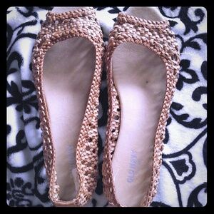 Old Navy Woven Peep-Toe Flats